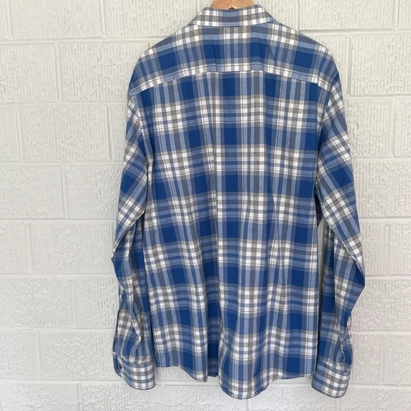 UNTUCKIT Men’s Fiano Plaid Button Down Shirt in Blue XL Tall - Picture 3 of 10
